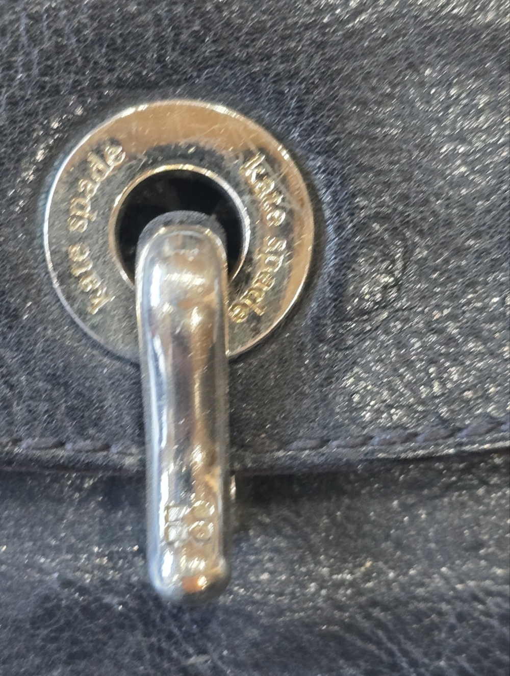 Vintage Kate Spade Black Leather Shoulder Bag - Picture 4 of 13
